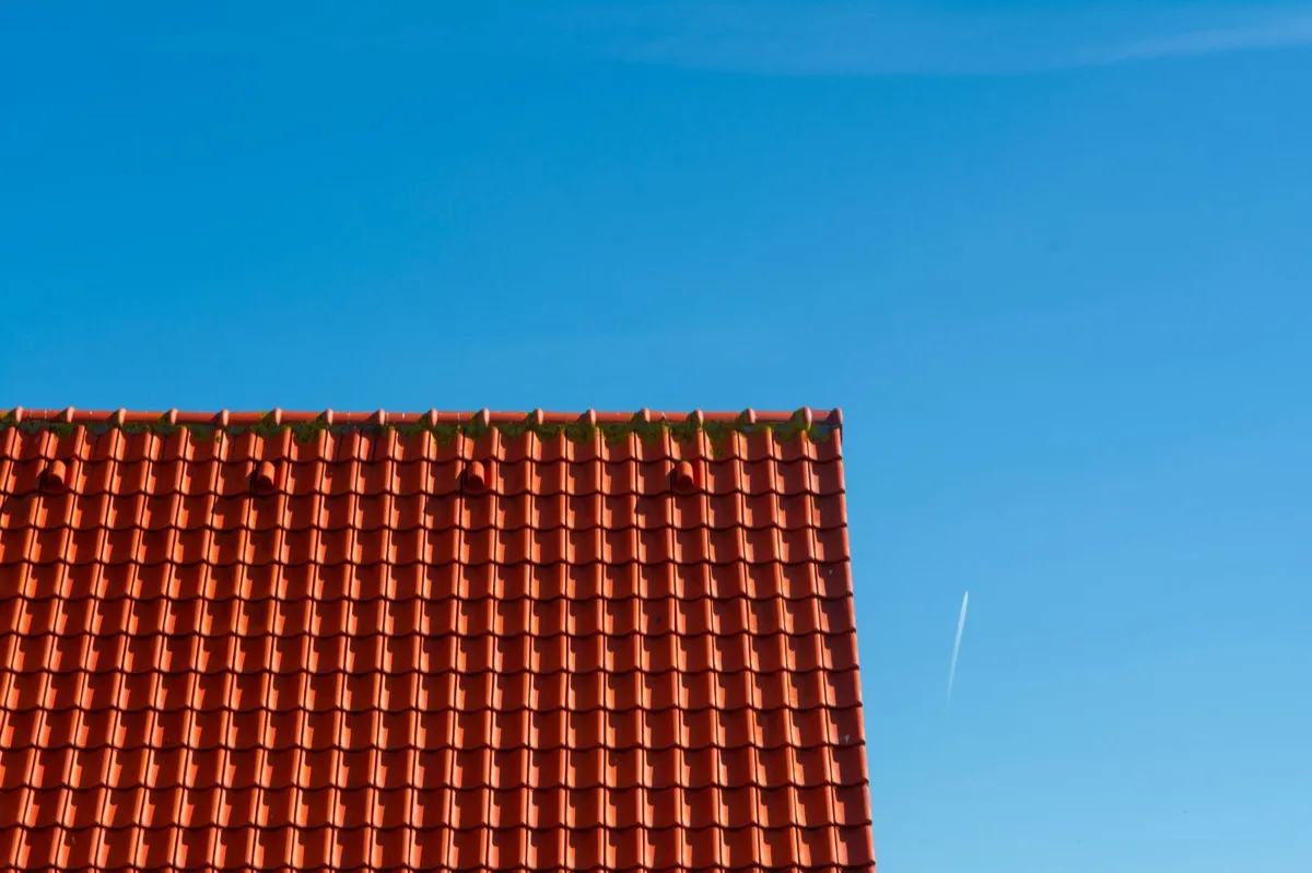 Tile roof gable in full sun, the kind of exposure that sets roof life in Scranton, PA